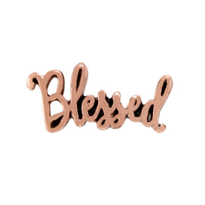 CH3219 Retired Rose Gold "Blessed" Charm