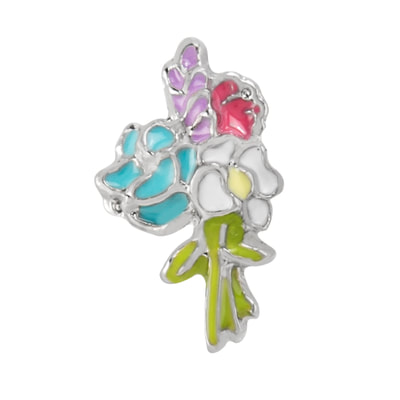 CH3227 Retired Bouquet of Flowers Charm in Multi-Colors