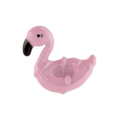 CH3248 Retired Pink Flamingo Inflatable Pool Float Charm