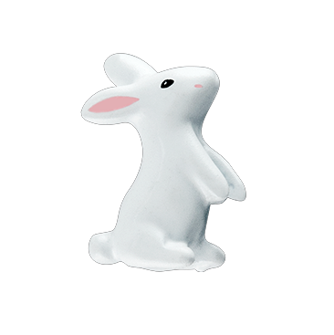 CH3307 White Easter Bunny Rabbit Standing Up Charm Limited Edition from 2019