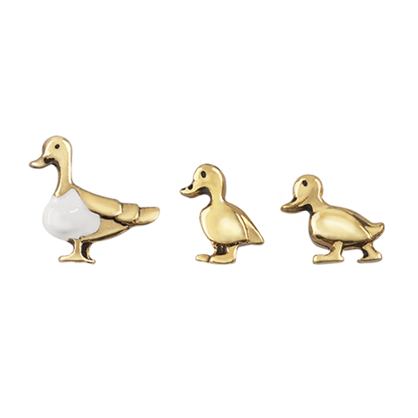 CH3310 Momma Duck and her Ducklings Charm Set of 3