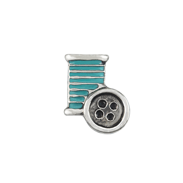 CH3318 Spool of Thread and Button Charm