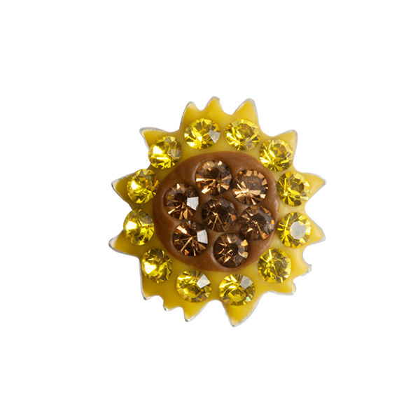 CH3338 Sparkle Sunflower Charm