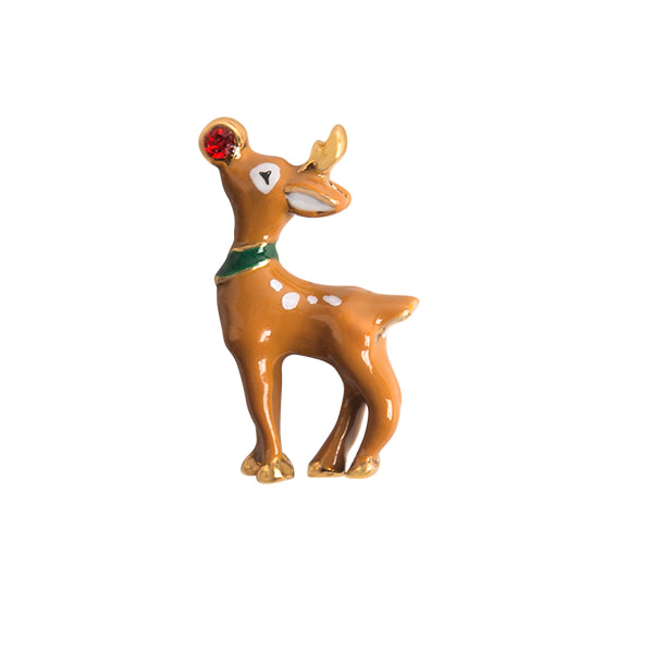 CH3347 Retired Rudolph Red Nosed Reindeer Charm with Nose looking up to the sky. 3rd Edition