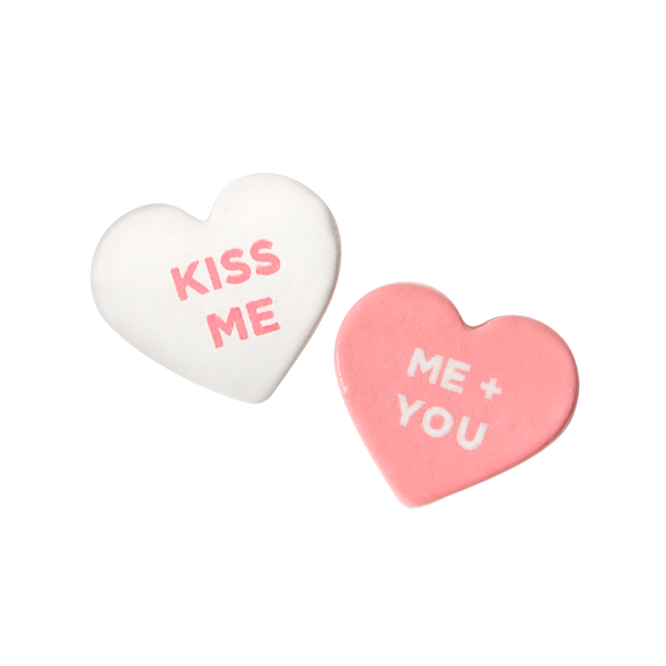 CH3373 Set of two Conversation Hearts for valentine's day
