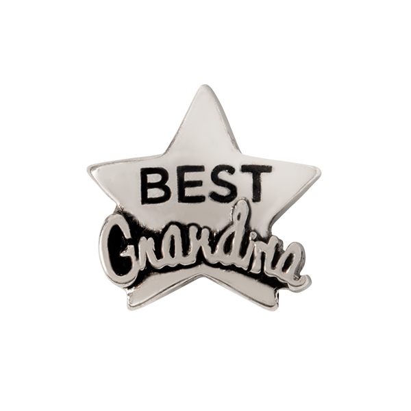 CH3389 Best Grandma Silver Star Charm