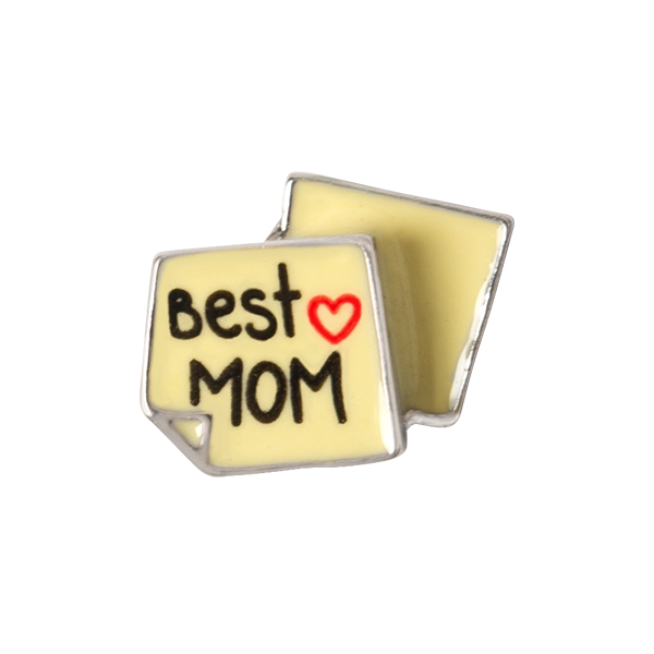 CH3390 Best Mom Written Note Charm