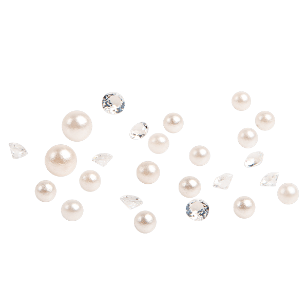 CH3437 Snowfall Stardust 2020 - 25 Pieces with pearls.