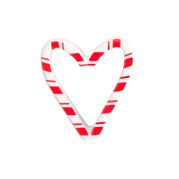CH3443 - Candy Cane Heart - Double Sided - New for 2020 - Front