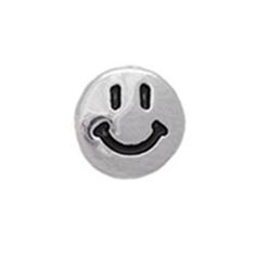 CH4001 Retired Silver Happy Face Charm