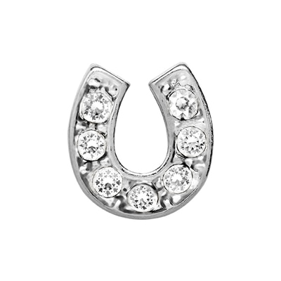 CH4008 Retired Silver Pave Horseshoe Charm