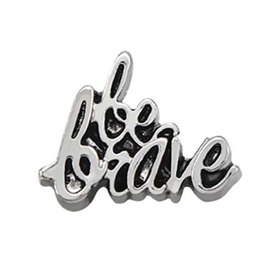 CH4044 Retired Silver "Be Brave" Charm