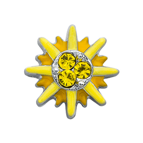 CH4105 Retired Yellow Enamel Sun Charm