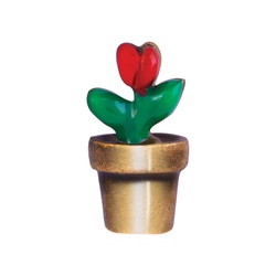 CH4117 Retired Red Tulip in Gold Pot Charm