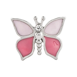 CH4118 Two Tone Pink Enamel Butterfly