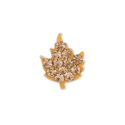 CH4139 Retired Leaf Sparkle Charm 1st Edition Tan/Champagne Color