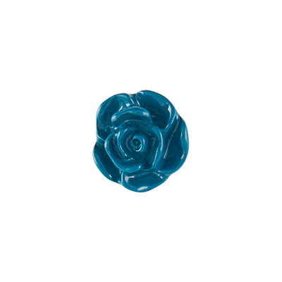 CH4148 Dark Blue Resin Rose Charm, 2nd Generation