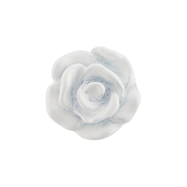CH4154 White Resin Rose Charm, 2nd Generation