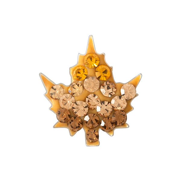 CH4157 Ombre Crystal Maple Leaf Sparkle Charm