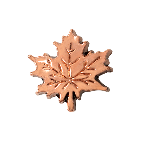 CH4159 Rose Gold Maple Leaf Charm