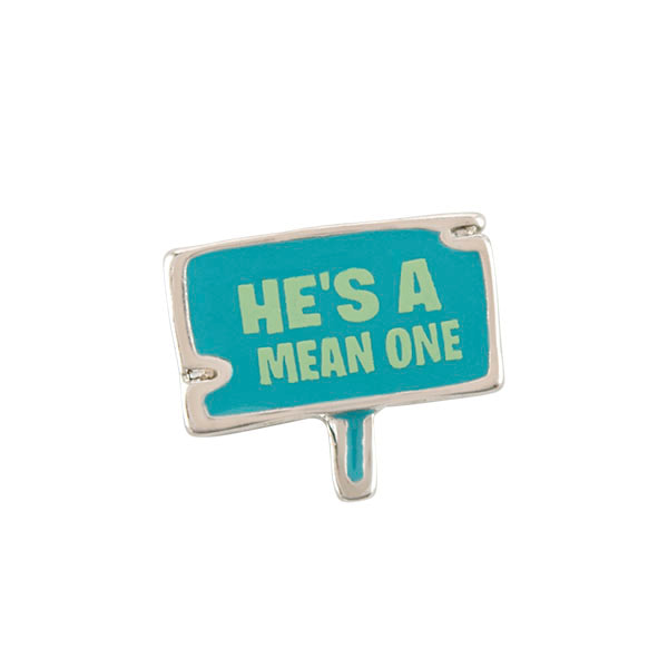 CH4275 Retired and Very Rare "He's A Mean One", "Define Naughty" Two-Sided Sign Charm from The Grinch Collection 2018