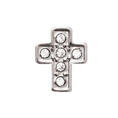 CH5002 Retired Silver Crystal Cross Charm 1st Edition