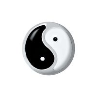 CH5008 Retired Black and White Ying Yang Symbol Charm