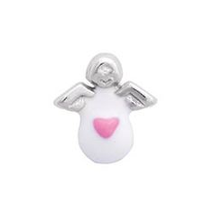 CH5009 Retired Angel with White and a Pink Heart Charm