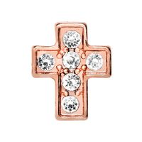 CH5018 Retired Rose Gold Crystal Cross Charm 1st Edition