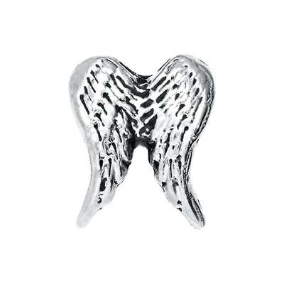 CH5020 Retired Silver Double Angel Wings Charm
