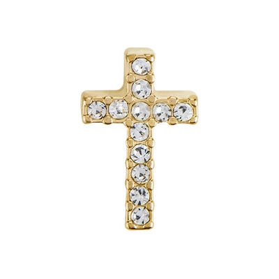 CH5032 Gold Crystal Cross Charm 2nd Edition