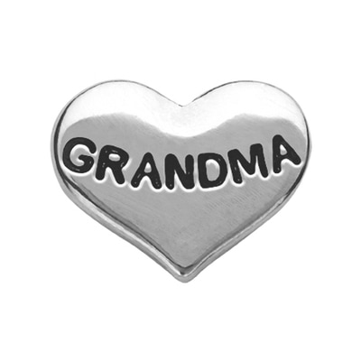 CH6013 Retired Silver "Grandma" Heart Charm