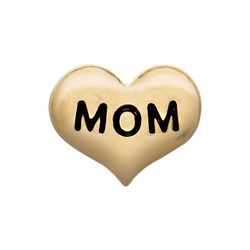 CH6015 Retired Gold "Mom" Heart Charm