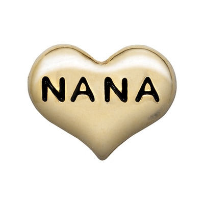 CH6017 Retired Gold "Nana" Heart Charm