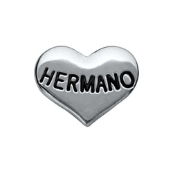 CH6033 Retired Silver "Hermano" Heart Charm