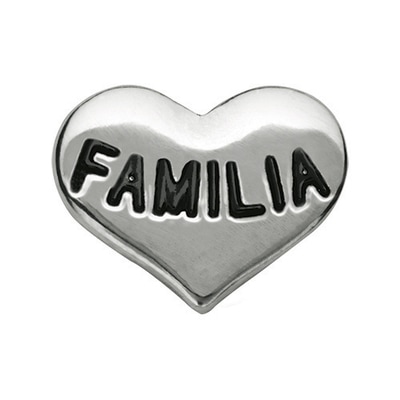 CH6035 Retired Silver "Familia" Heart Charm