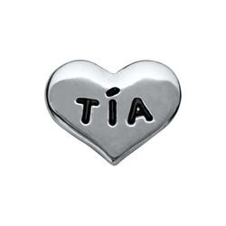 CH6037 Retired Silver "Tia" Heart Charm