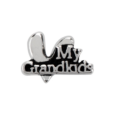CH6053 Retired Silver "My Grandkids" with Heart Charm