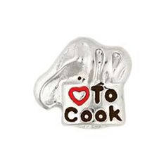 CH7009 Retired "Love To Cook" Chefs Hat Charm