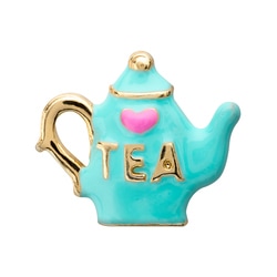 CH7015 Retired Blue Teapot Charm - Hard to Find