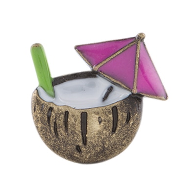 CH7026 Retired Coconut Drink Charm with Umbrella