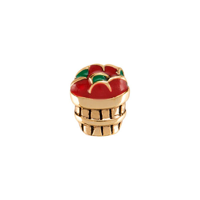 CH7052 retired bucket of red apples charm