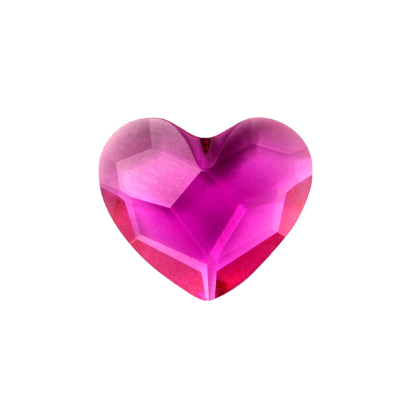 CH8112 Swarovski Crystal Pink Heart Figure Charm