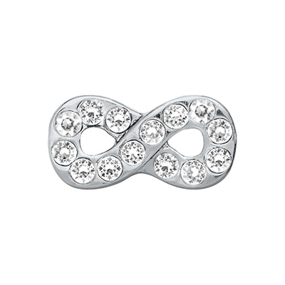 CH9007 Retired Silver Crystal Infinity Charm