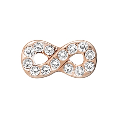 CH9027 Retired Rose Gold Crystal Infinity Charm