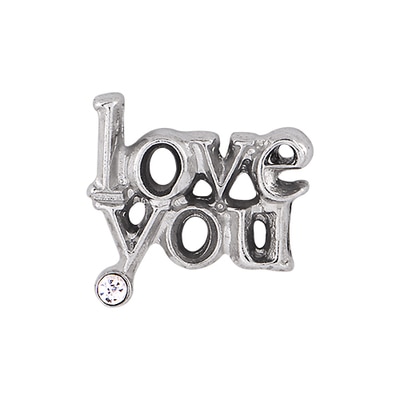 CH9038 Retired "Love You" Silver Charm