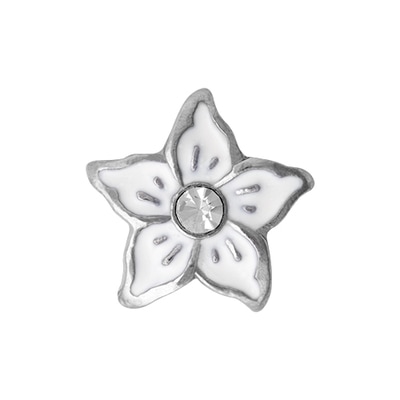 CH9107 Retired White Stephanotis Flower Charm