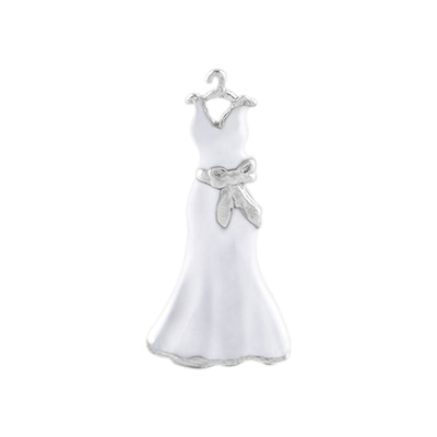 CH9111 Retired White Wedding Dress Charm