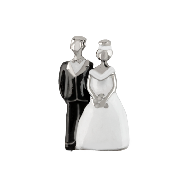 CH9116 Retired Wedding Couple Cake Topper Charm