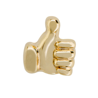 CH9902 Retired Gold Thumbs Up Charm